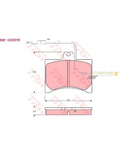 Jeu de 4 Plaquettes de frein Citroen C15 Visa Lna Peugeot 104  2