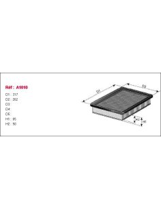 Filtre à air Purflux A1010