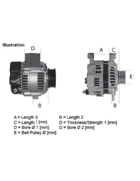 Alternateur Citroen Berlingo C5 Nemo Xsara Lancia Phedra Peugeot 107 206 307 406 407 Bipper Partner Toyota Aygo 