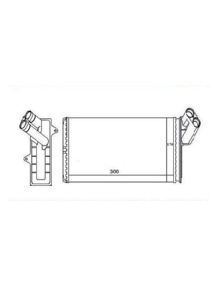 Radadiateur de chauffage Citroen Evasion Jumpy  Fiat Scudo Ulysse Lancia Zeta Peugeot 206 Expert