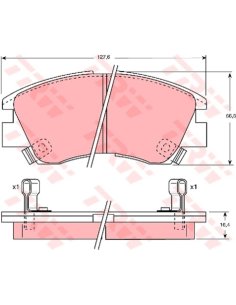 Jeu de 4 plaquettes de frein Mitsubishi L200 L300 Pajero 
