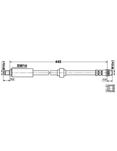 Flexible de frein pour Renault Laguna