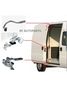 Kit 3 rouleaux charniere de porte latérale droite Fiat Ducato Peugeot Boxer 2002-2006 