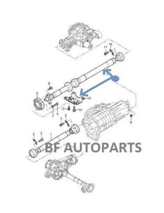 Arbre de transmission Vw Touareg Posche Cayenne longueur 1246mm v6 v8 v12 2