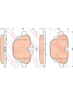 Jeu de 4 plaquettes de frein BMW Serie 5 X3 Z4  2