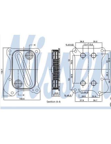 Radiateur huile Opel combo Nissens