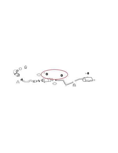 Silent bloc ligne échappement Alfa 156