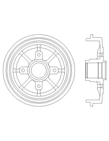 Tambour de frein Peugeot 206