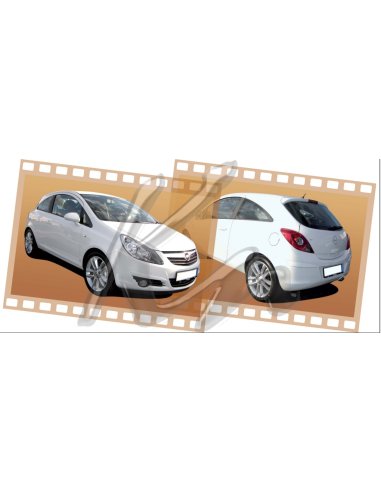 Pare choc arrière à peindre 5 porte OPEL CORSA D - +/- PACKCONTROL 