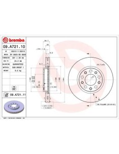 JEU DE 2 DISQUES DE FREIN BREMBO ALFA GUILLIETTA 159