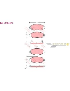 JEU DE 4 PLAQUETTES AVANT FORD TRANSIT 2