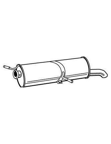 Silencieux arriere Citroen C4 Peugeot 307
