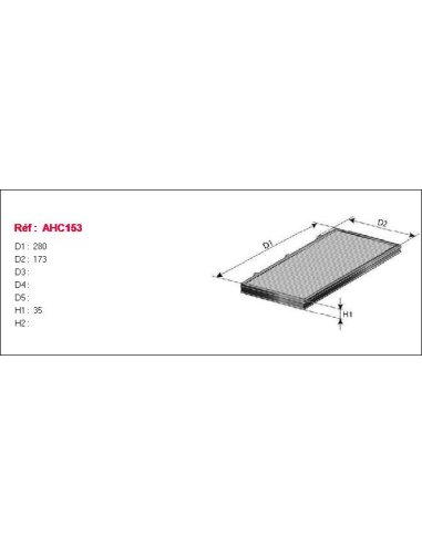 Filtre habitacle Purflux AHC153