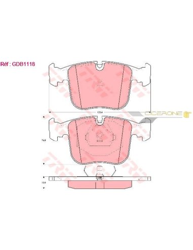 Plaquettes TRW GDB1118