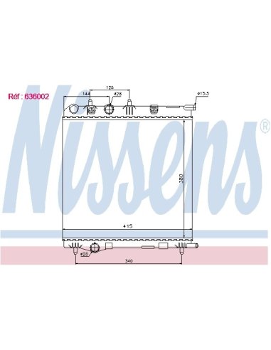 Radiateur Nissens 636002