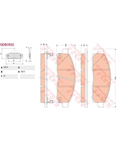 Plaquettes TRW GDB3502