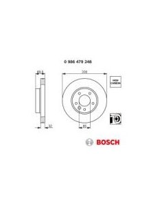Disque de frein avant gauche porsche Volkswagen diam 330 