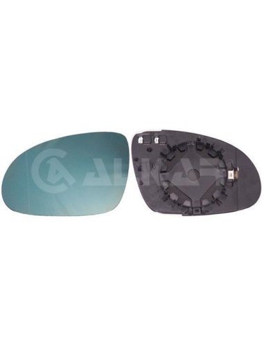 Glace de rétro gauche bleu + support dégivrante VW Sharan, Golf 5, Passat 5