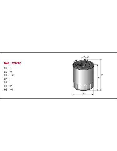 Filtre à gasoil préparer pour capteur d'eau Mercedes Sprinter