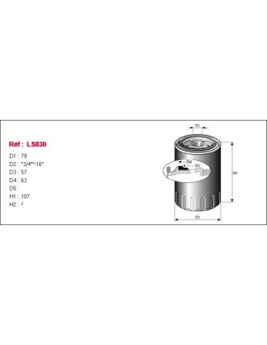 Filtre à huile Purflux LS830