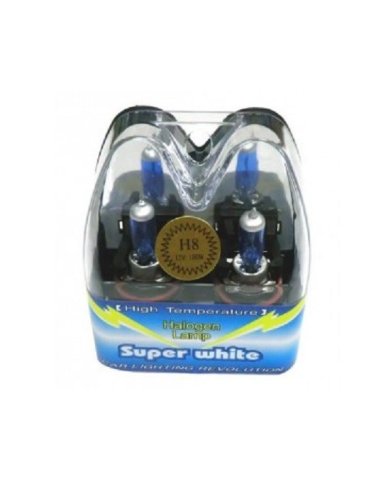 2 Ampoules H8 Blanc 12v 100w
