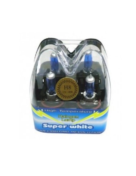 2 Ampoules H8 Blanc 12v 100w