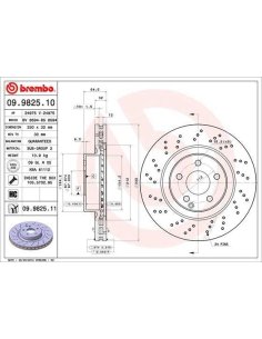 jeu de Disques Brembo 09982511 2