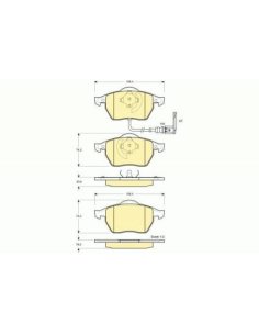 Jeu de plaquettes de frein avant Audi A3 TT / Seat Leon Toledo / Vw Golf 4 - Bora