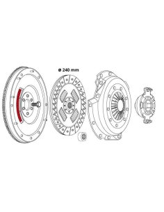 Kit embrayage + volant moteur Bimasse Mazda 6 sport 2.0 citd 2