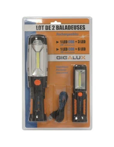 2 Baladeuses LED rechargeables