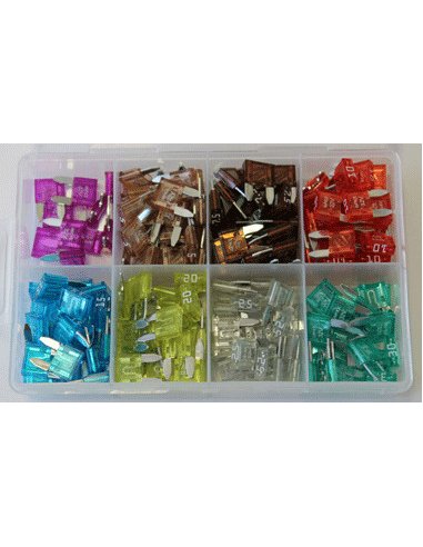 Assortiment de mini-fusibles enfichables 200 pièces