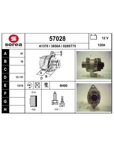 Alternateur Eai 57028