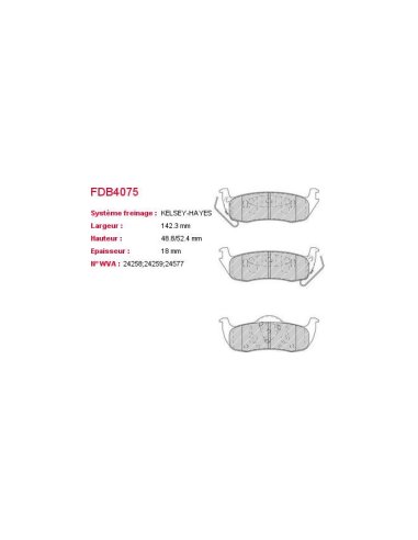 Plaquettes Ferodo FDB4075