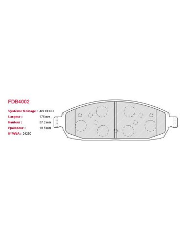 Plaquettes Ferodo FDB4002