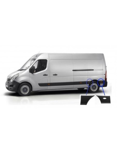 Baguettes de protection arrière gauche Nissan Interstar Opel Movano Renault Master (partie avant + arrière)