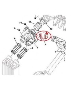 Durite de Turbo souple Peugeot 1007 206 307 Citroen C2 C4 1.6 Hdi 92mm 2