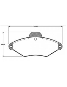 Jeu de plaquettes de frein avant Citroen Xantia