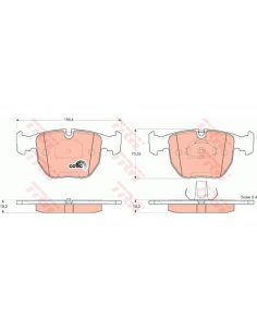 Jeu de plaquettes de frein avant Bmw Serie 5 e39 / X3 E83 / X5 e53 / Serie 7 E38