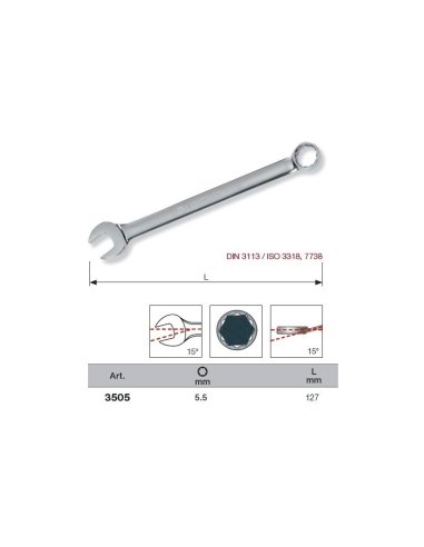 Clé de 5.5 plate polie 3505 Kraftwerk