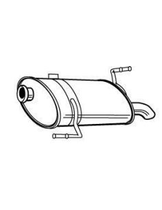 Silencieux arriere Peugeot 206 SW 2.0HDI