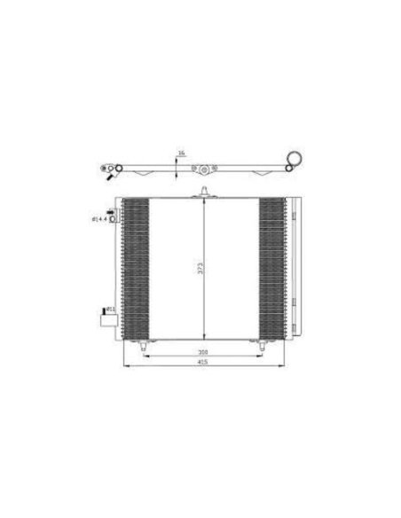 Radiateur condenseur de climatisation Citroen C3 Peugeot 207