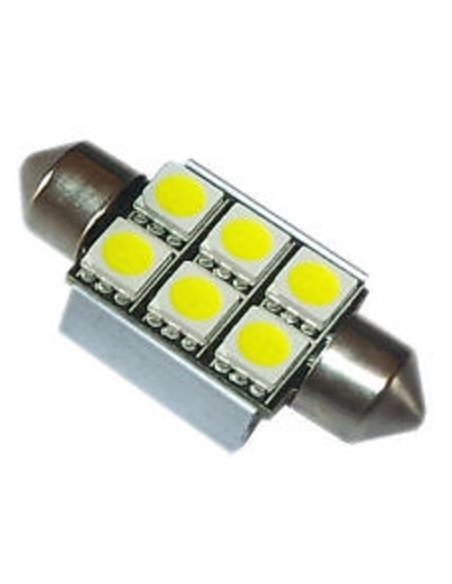 2 Ampoules Navettes à led effet Xenon c5w 37mm