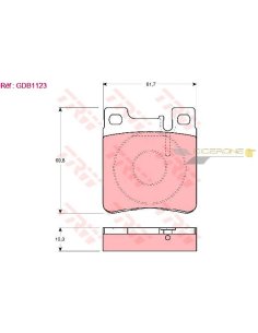 Jeu de 4 plaquettes de frein Mercedes Classe C CLK E SLK 2