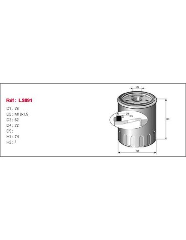 Filtre à huile Purflux LS891