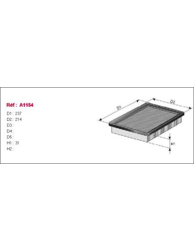 Filtre à air Purflux A1154