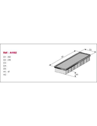 Filtre à air Purflux A1192