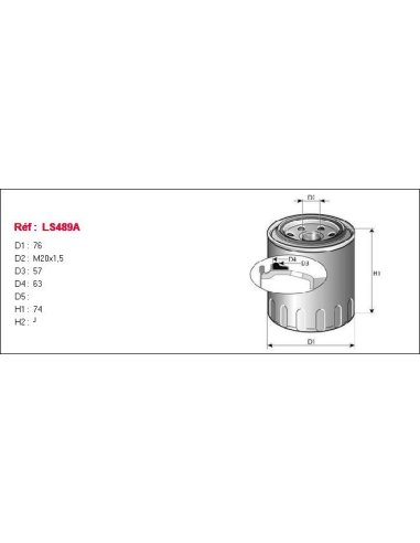 Filtre à huile Purflux LS489A