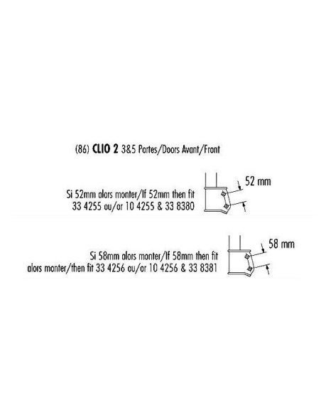 Amortisseur gaz avant d / g Renault Clio 2