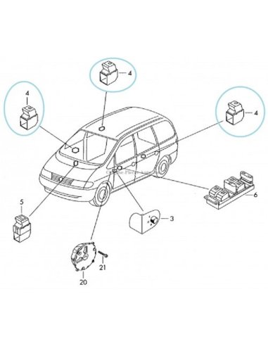 Bouton de vitre Ford Galaxy Vw Sharan...