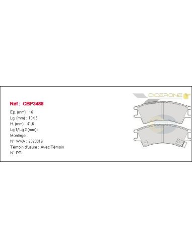 Plaquettes Hyundai Atos